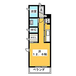 レフィナード ワンルームの間取図画像