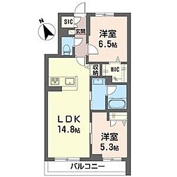 Raffine 2LDKの間取図画像