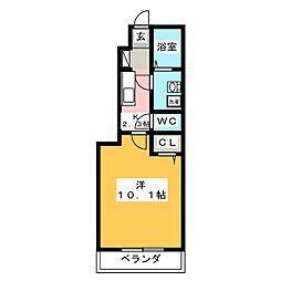 シリウスヴィア 1Kの間取図画像