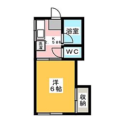PASTORALE 1Kの間取図画像