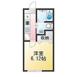 仮)南矢名Mアパート 1Kの間取図画像