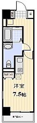 フレグランス川崎 7階ワンルームの間取り
