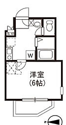 ブロッサムテラス下丸子 1階1Kの間取り