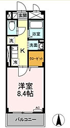 コム　シェ　ソワ　I 1階1Kの間取り