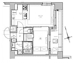 アジールコート大森西 6階1LDKの間取り