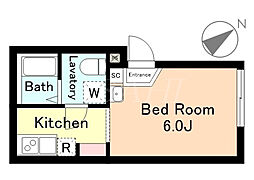 Chum 358 1階1Kの間取り