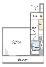 横浜平沼ダイカンプラザ3 1Kの間取図画像