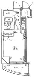 日神パレステージ大森 11階1Kの間取り