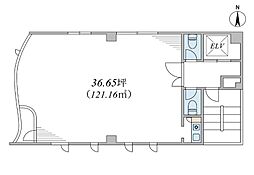 サンホワイトビル ワンルームの間取図画像