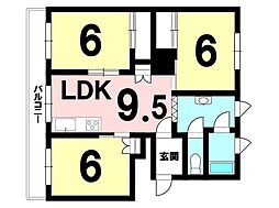 間取図画像 3LDK