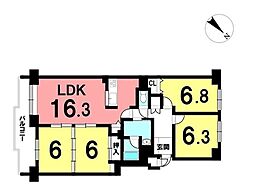 北日本ハウス新生台 4LDKの間取図画像