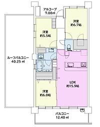 ザ・ガーデンズ日吉本町A棟 3LDKの間取図画像