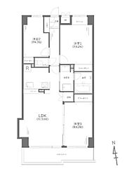 ライオンズマンション磯子山王台 3LDKの間取図画像