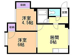 間取図画像 2LDK