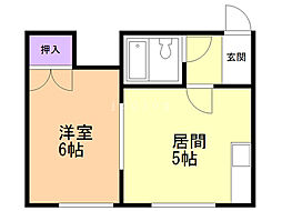 HS925 1DKの間取図画像