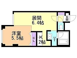 プリムラK1 1LDKの間取図画像
