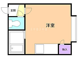 プライムハウスバンビーノ ワンルームの間取図画像