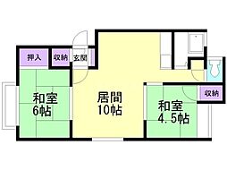 マンション和幸 2LDKの間取図画像