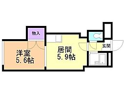 メゾンエクレーレ中の島 6階