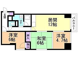 エルカミノ平岸 6階3LDKの間取り
