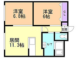 間取図画像 2LDK