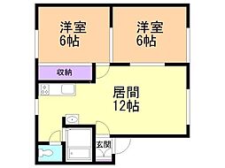 アーバンフォレスト2 2LDKの間取図画像