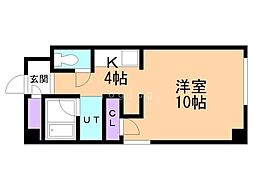 永井ビルディングユートピア清田32 1Kの間取図画像