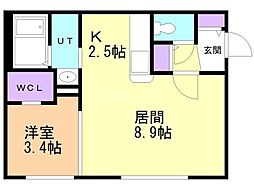 Ｌａ　Ｃａｓａ　ｄｅｌ　Ｓｏｌｅ 1階1LDKの間取り