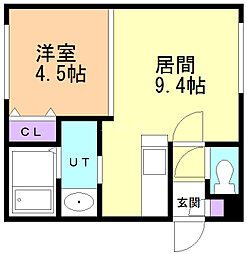 リベルタ澄川 4階1LDKの間取り