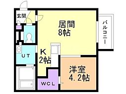 バス 中央バス真栄公園下車 徒歩3分の賃貸マンション 5階1LDKの間取り