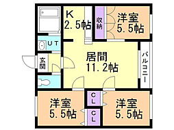 間取図画像 3LDK
