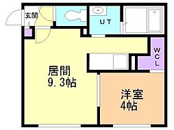 北広島市共栄町4丁目マンション 1LDKの間取図画像