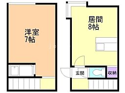 パインバレー羊ヶ丘 1LDKの間取図画像