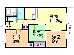 エスポワール1 3LDKの間取図画像