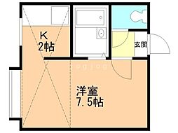 フェアリー平岸 1Kの間取図画像