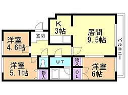 間取図画像 3LDK