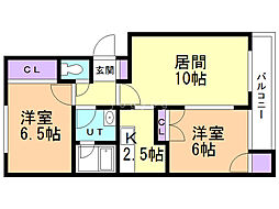 フリューゲル石山 2階