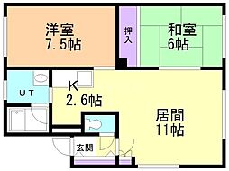 間取図画像 2LDK