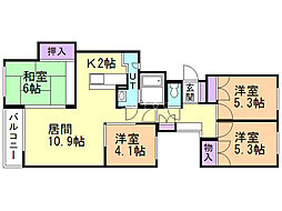 エメラルドグリーンヒルズ平岸1期棟 4階