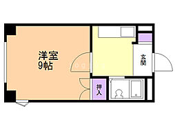 グラムール南平岸 ワンルームの間取図画像