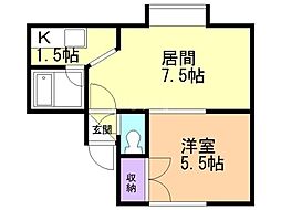 間取図画像 1LDK