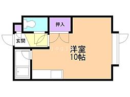 中野パレス ワンルームの間取図画像