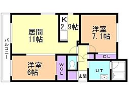 間取図画像 2LDK