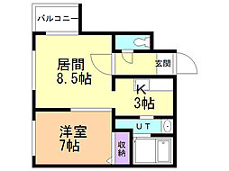 間取図画像 1LDK