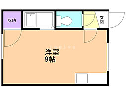 チェリーテラス ワンルームの間取図画像