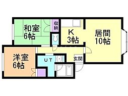 ティナ 2LDKの間取図画像