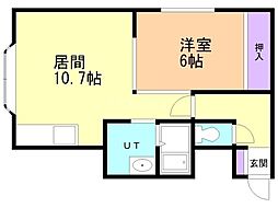 ルミエール上坂 1LDKの間取図画像
