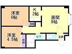 Settle西岡 2LDKの間取図画像
