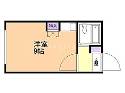コーポ真栄 ワンルームの間取図画像