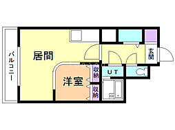ダイアパレス水車町 1LDKの間取図画像